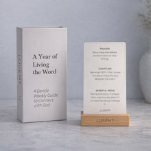 Load image into Gallery viewer, The Lusent Faith Deck | Christian Prayer &amp; Scripture Cards | A Year of Living the Word
